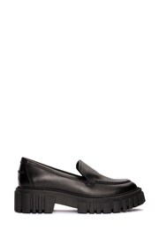 Clarks Black Leather Page Loafer Shoes - Image 1 of 7