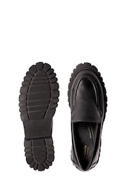Clarks Black Leather Page Loafer Shoes - Image 7 of 7