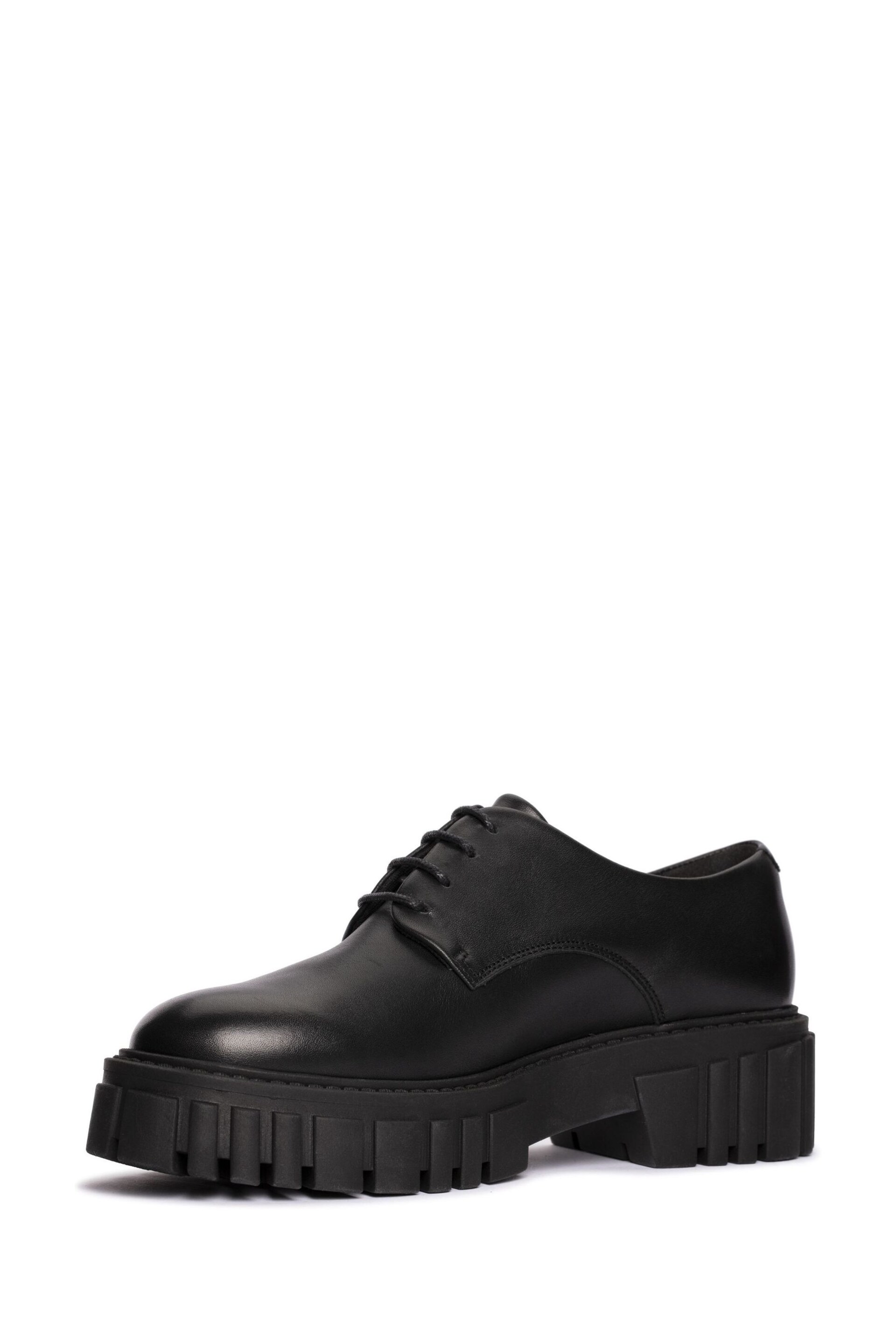 Clarks Black Leather Page Walk Shoes - Image 4 of 7