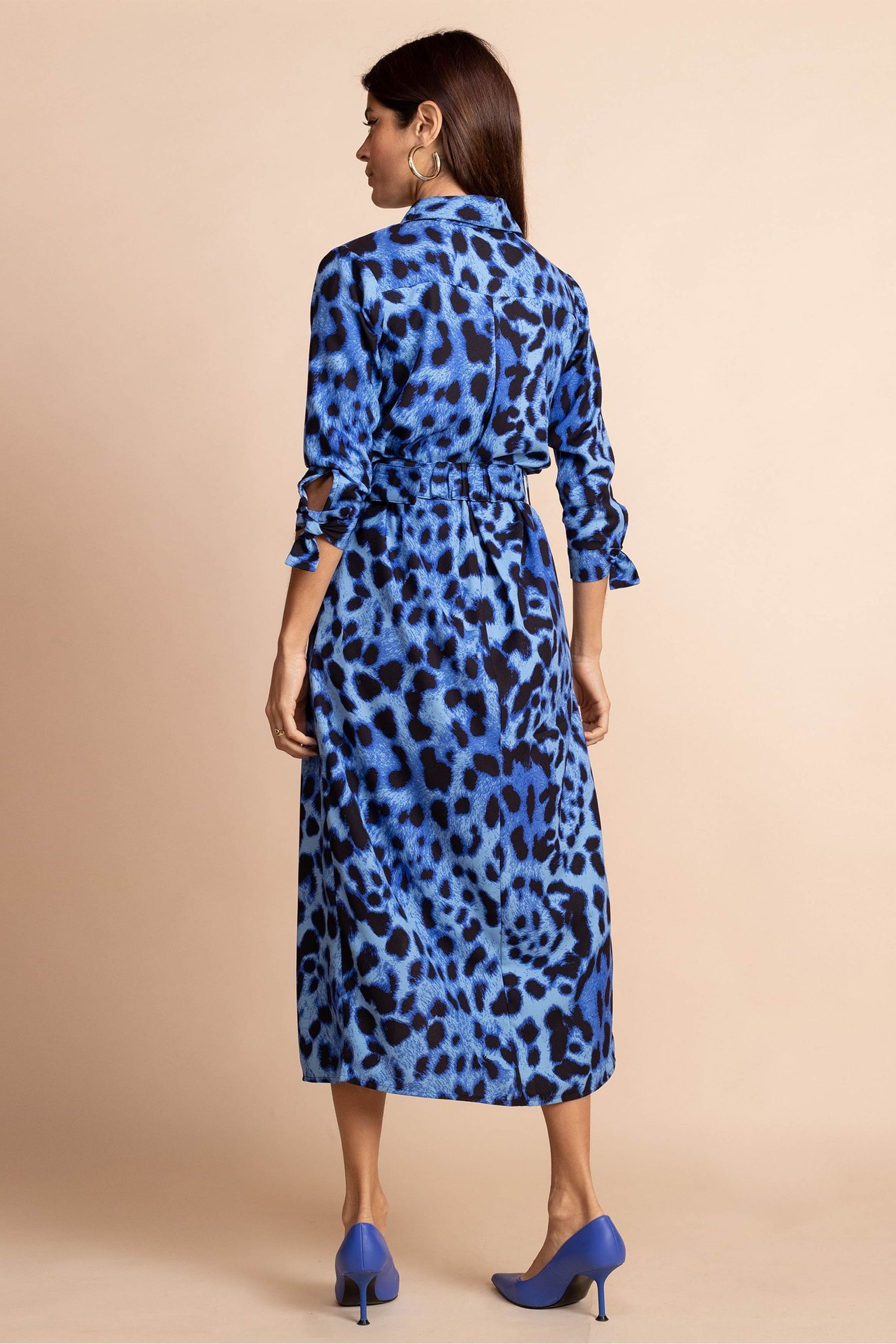 Buy Dancing Leopard Alva Animal Midi Shirt Dress from Next Luxembourg