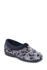 Pavers Blue Floral Slippers - Image 2 of 5