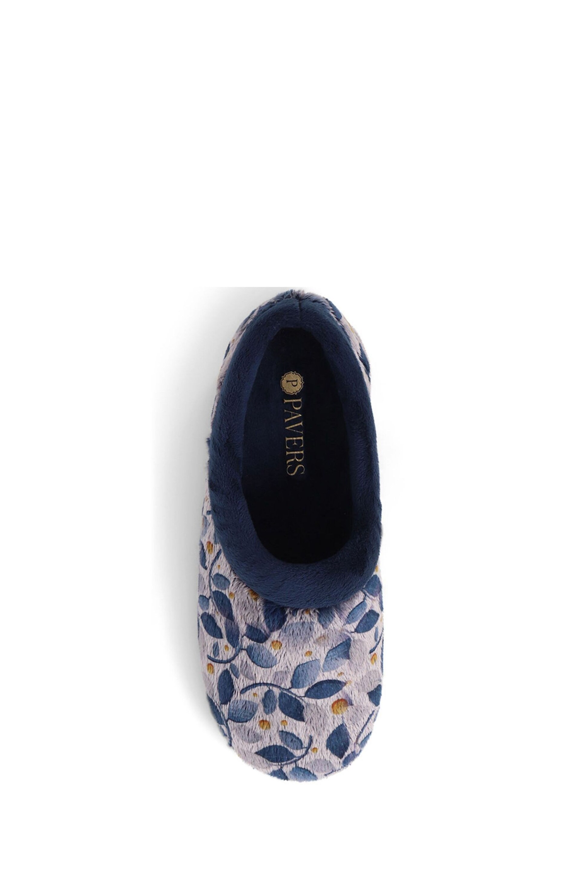 Pavers Blue Floral Slippers - Image 4 of 5