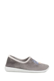 Pavers Ladies Grey Slippers - Image 1 of 5