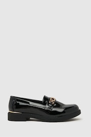 Schuh Larsa Patent Hardware Black Loafers - Image 1 of 4