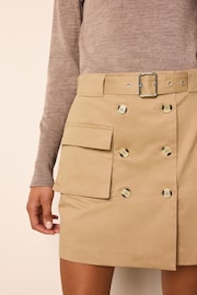 Brown Belted Mini Skirt - Image 4 of 6
