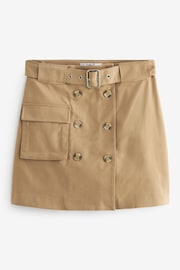 Brown Belted Mini Skirt - Image 5 of 6