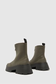 Schuh Arnold Chunky Zip Front Boots - Image 4 of 4