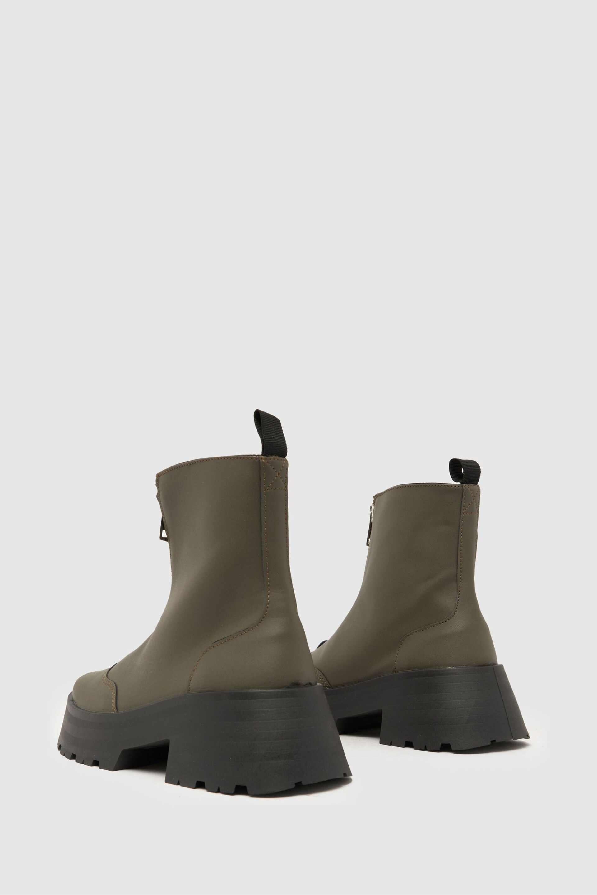 Schuh Arnold Chunky Zip Front Boots - Image 4 of 4