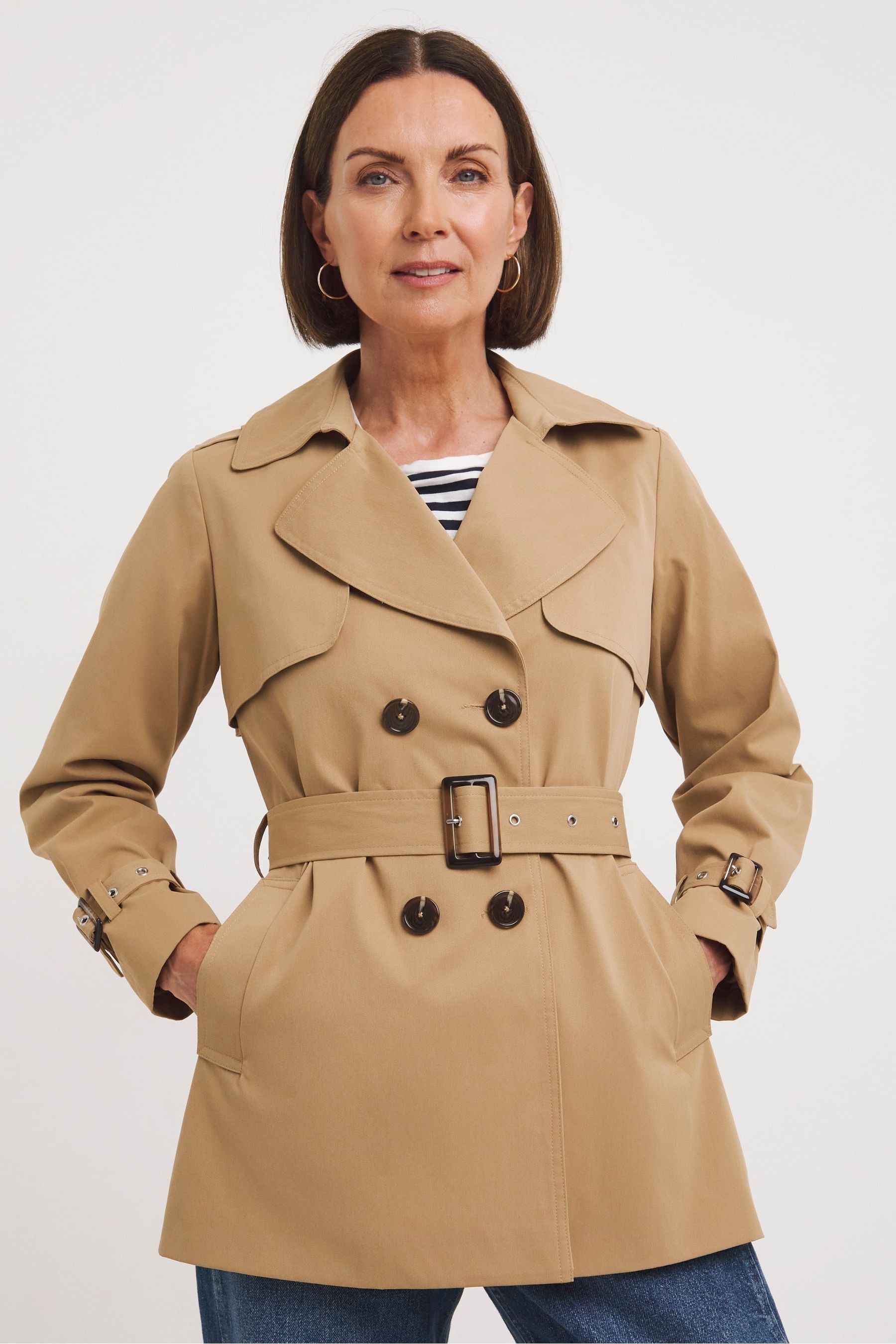 Buy JD Williams Brown Short Trench Coat from Next Slovenia