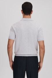 Reiss Soft Grey Finch Cotton Blend Contrast Polo Shirt - Image 5 of 6