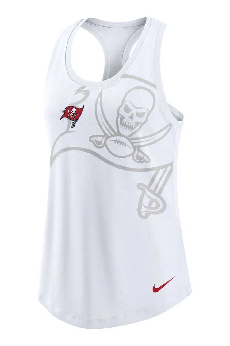 Fanatics NFL Tampa Bay Buccaneers Triblend Racerback White Tank Womens - Image 2 of 2