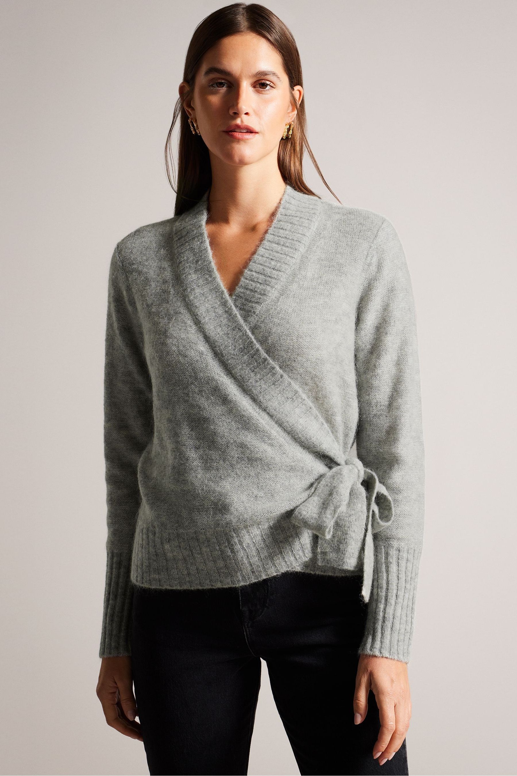 Buy Ted Baker Grey Elliian Wrap Cardigan from Next Luxembourg