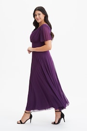 Scarlett & Jo Purple Angel Sleeve Maxi Dress - Image 3 of 5