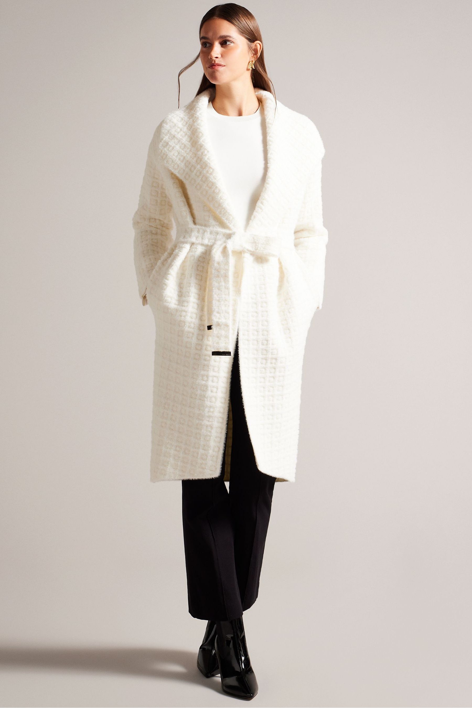 White ted baker coat on sale