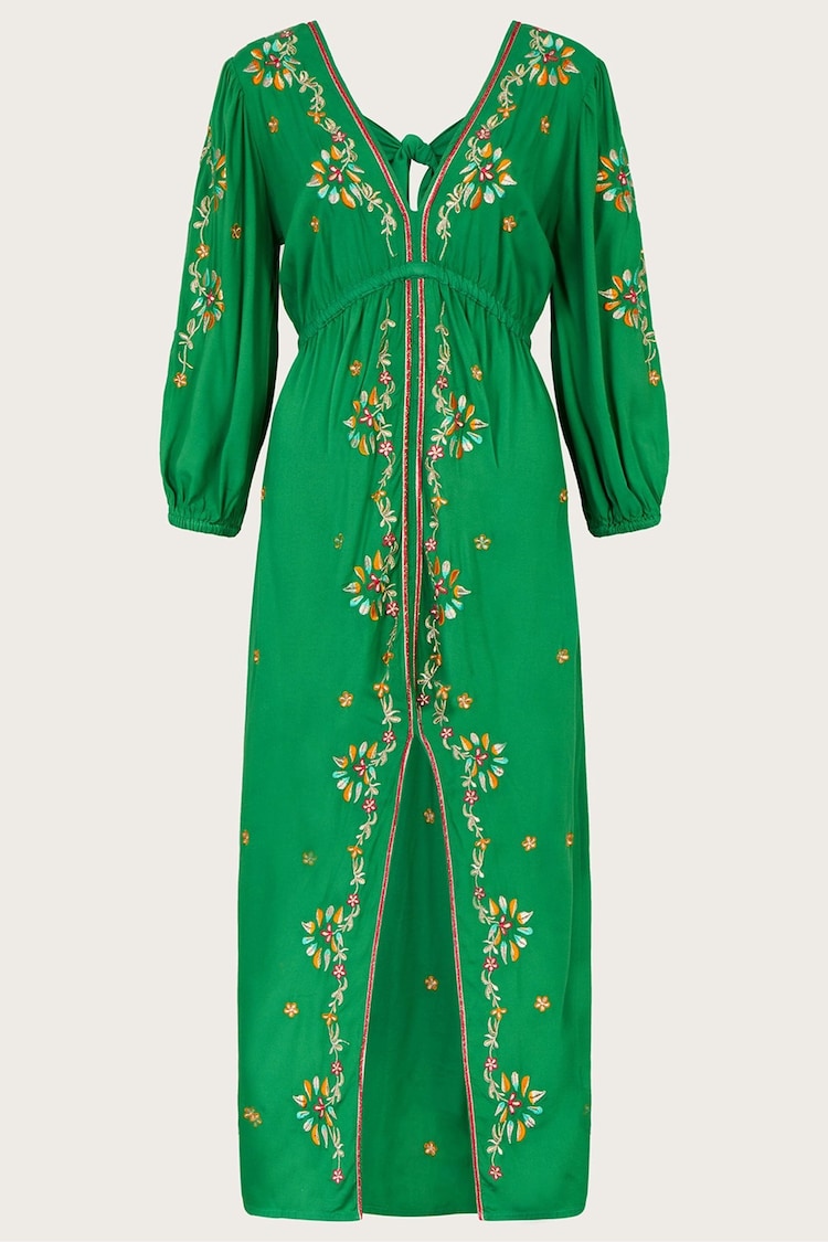 Monsoon Embroidered Maxi Kaftan Dress - Image 5 of 5