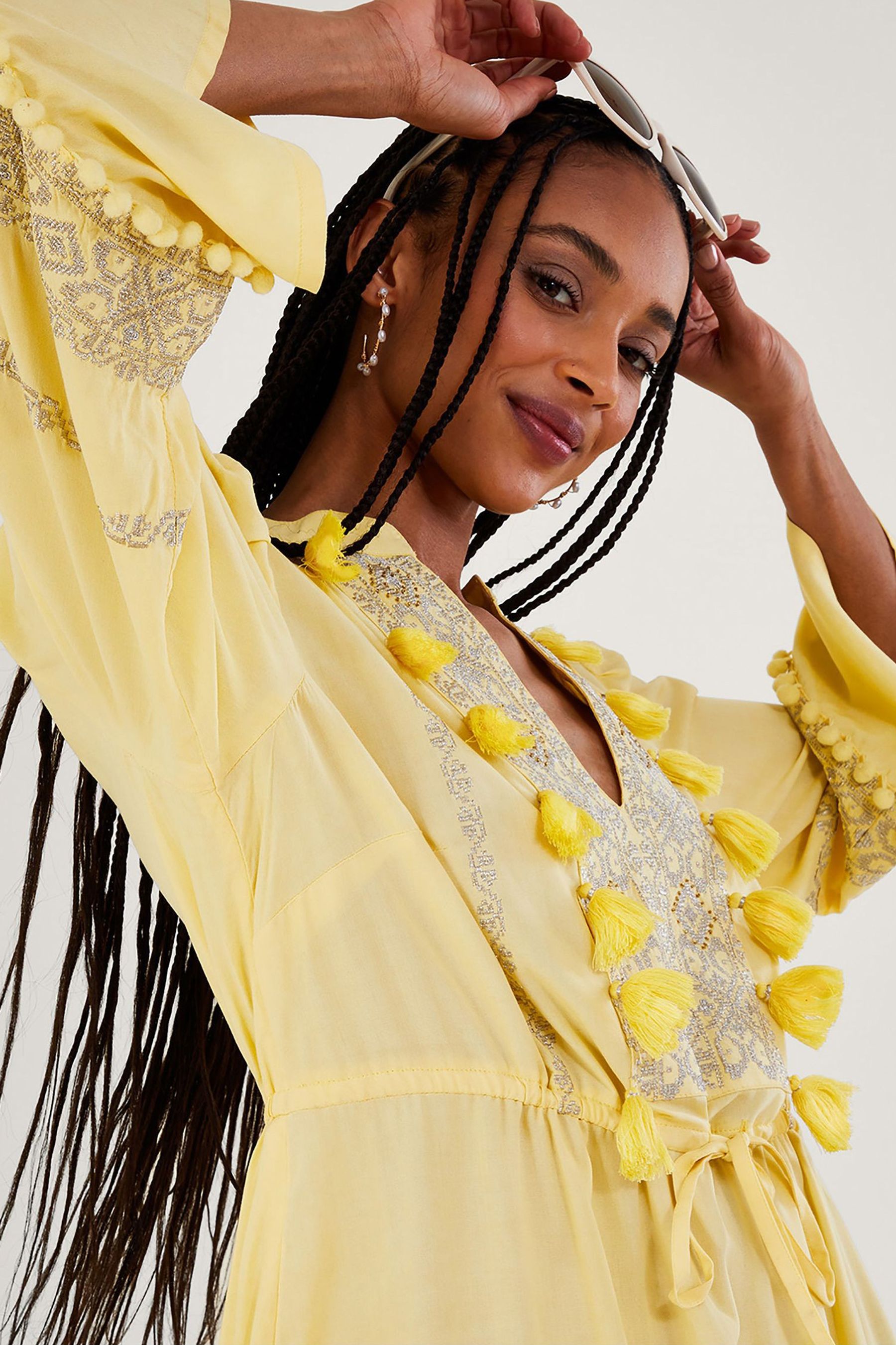 Monsoon yellow dress deals