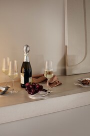 Georg Jensen Bernadotte Set of 6 Champagne Flute Glasses 27CL - Image 3 of 5