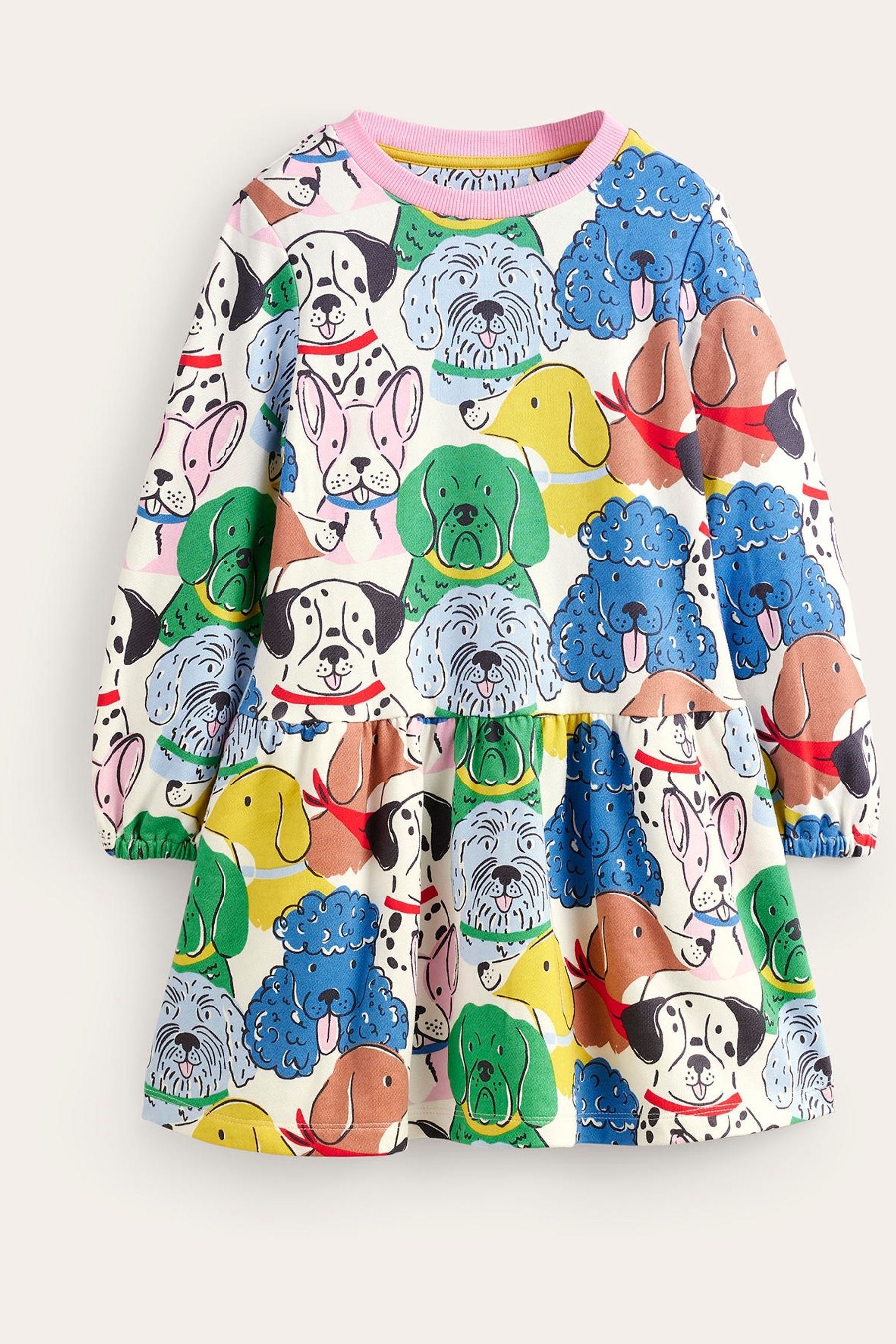 Buy Boden Pink Dog Printed Sweatshirt Dress from Next Luxembourg