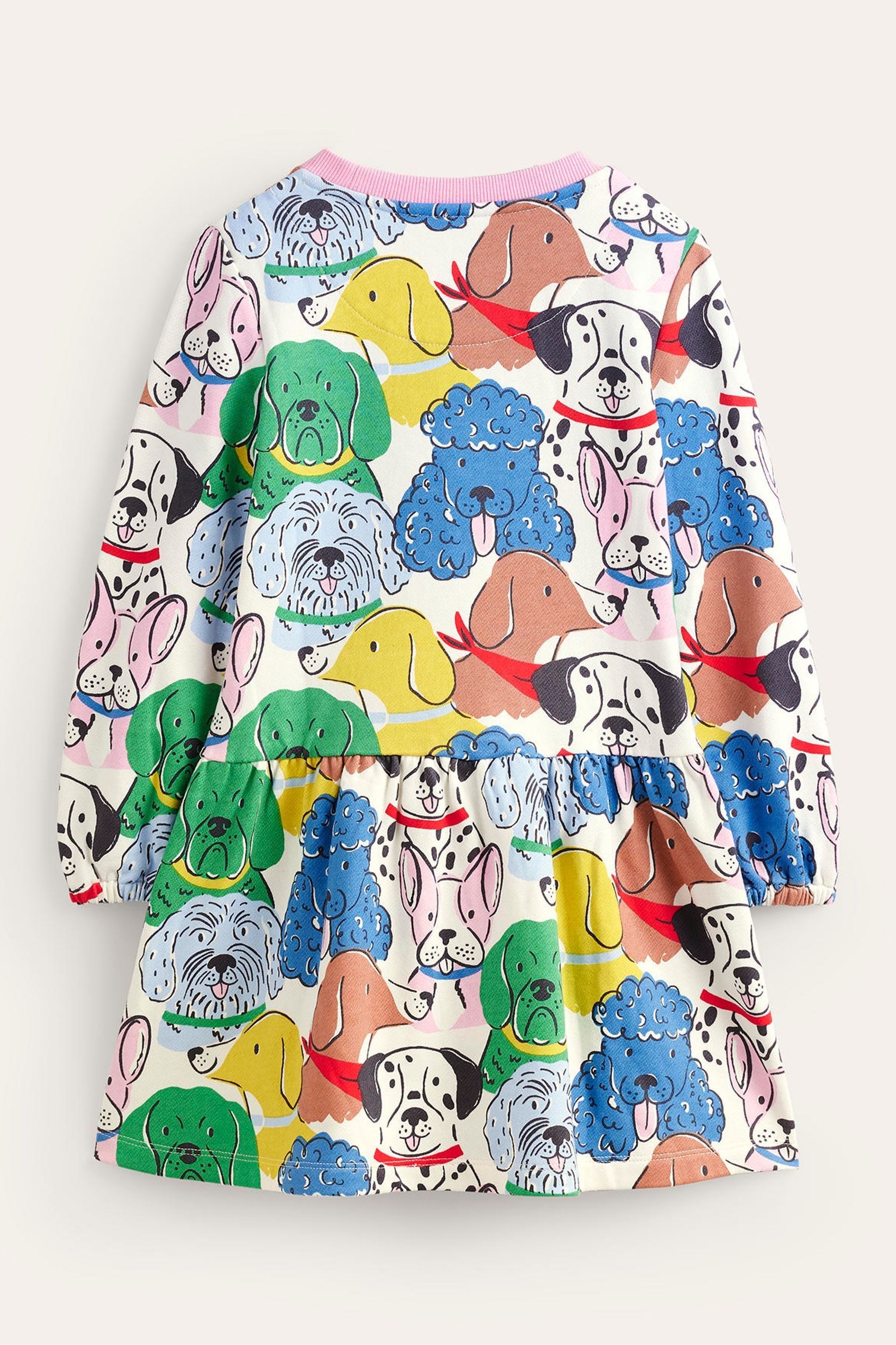 Buy Boden Pink Dog Printed Sweatshirt Dress from Next Luxembourg