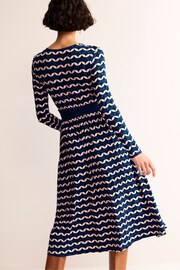 Boden Blue Chrome Thea Long Sleeve Midi Dress - Image 3 of 5