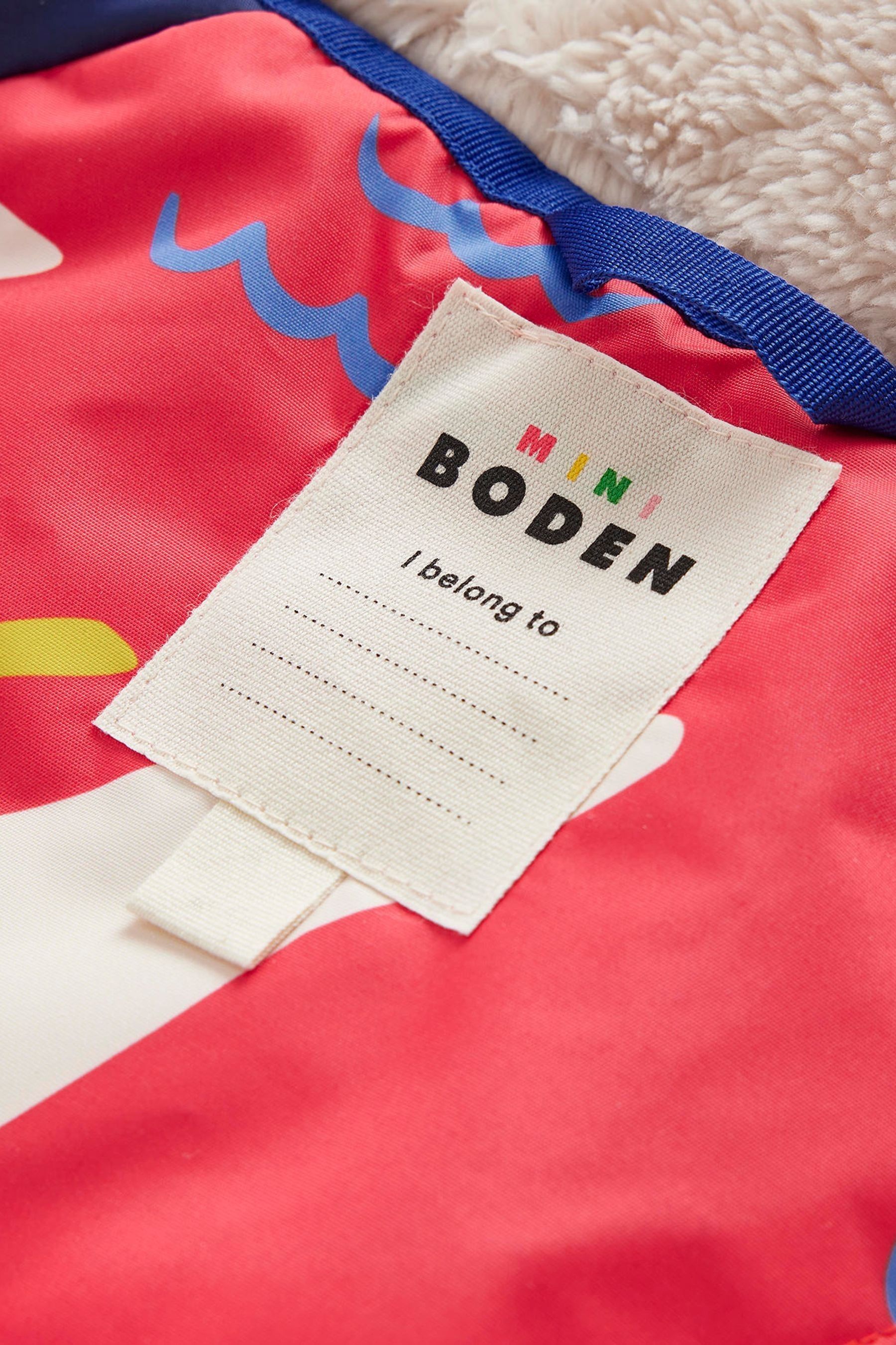 Buy Boden Red Seagull Sherpa Lined Anorak from Next Luxembourg
