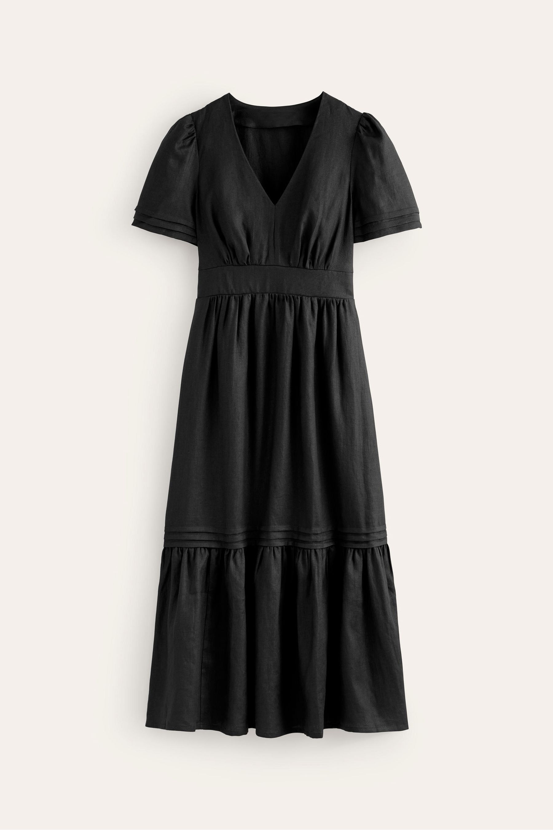 Buy Boden Black Short Sleeve 100 Linen Midi Dress from Next Canada