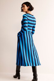 Boden Blue Stripe Jersey Midi Dress - Image 2 of 5