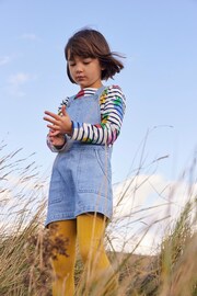 Boden Blue Relaxed Dungaree Dress - Image 1 of 4