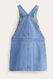 Boden Blue Relaxed Dungaree Dress - Image 3 of 4
