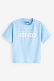 KENZO KIDS Blue Paris Logo Short Sleeved T-Shirt - Image 1 of 3