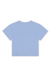 KENZO KIDS Blue Paris Logo Short Sleeved T-Shirt - Image 3 of 3
