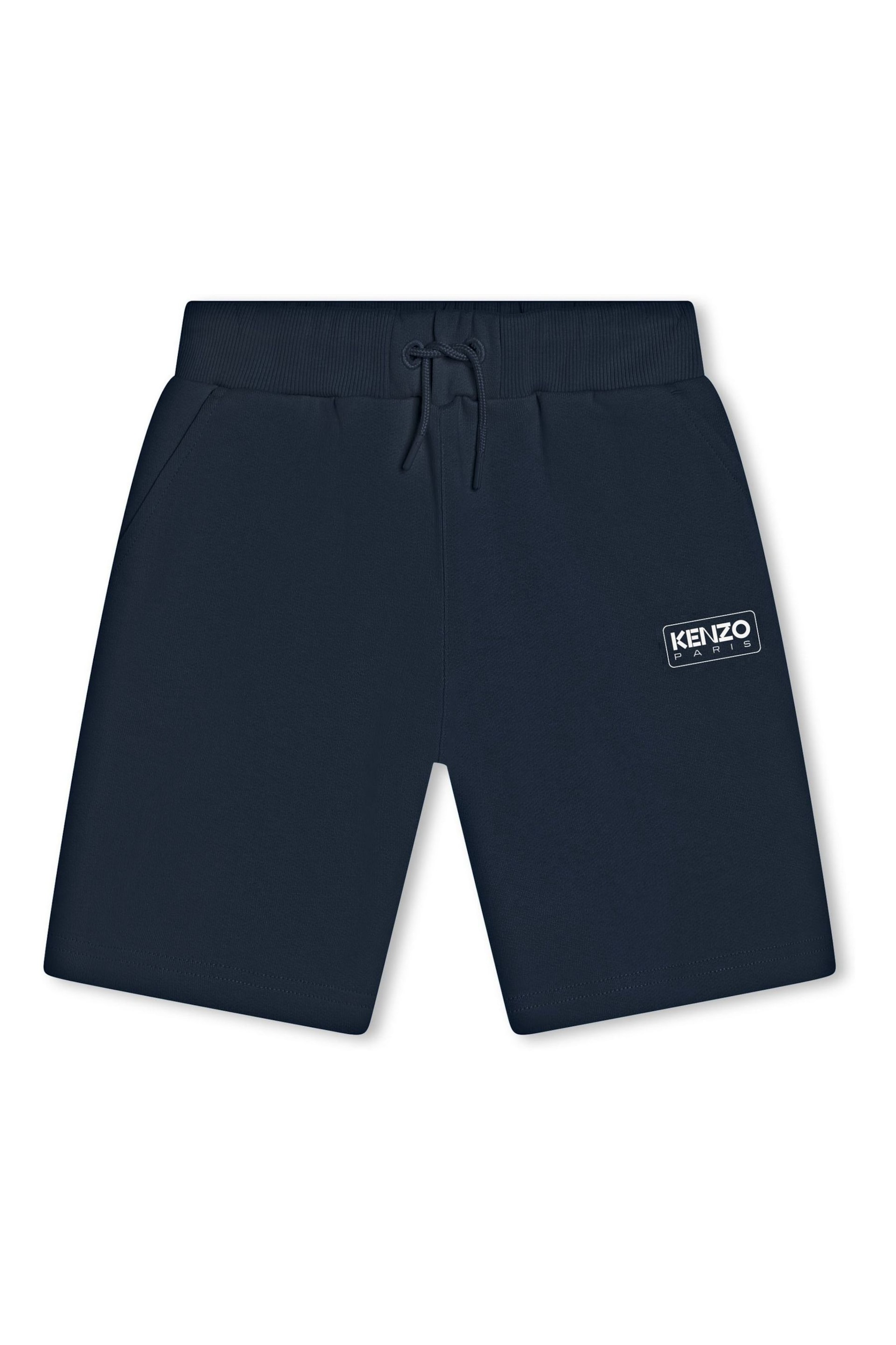 KENZO KIDS Blue Logo Jersey Shorts - Image 1 of 1