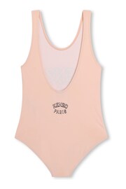 KENZO KIDS Pink Varisty Tiger Logo Swimsuit - Image 2 of 2