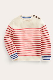 Boden Cream Nautical Stripe Jumper - Image 2 of 4