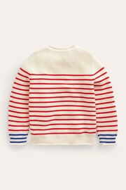 Boden Cream Nautical Stripe Jumper - Image 3 of 4