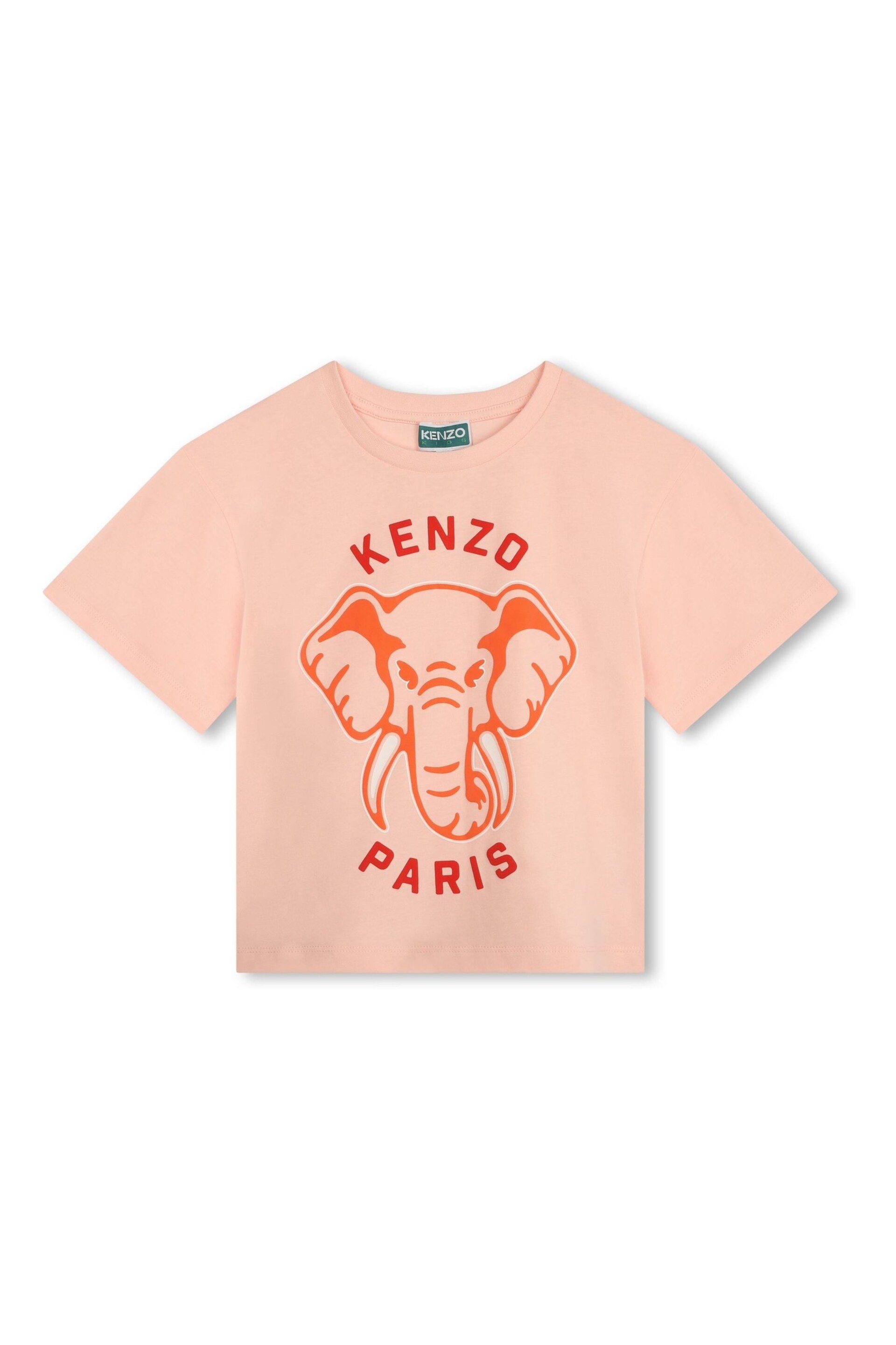 KENZO KIDS Pink Logo Short Sleeve T-Shirt - Image 1 of 2