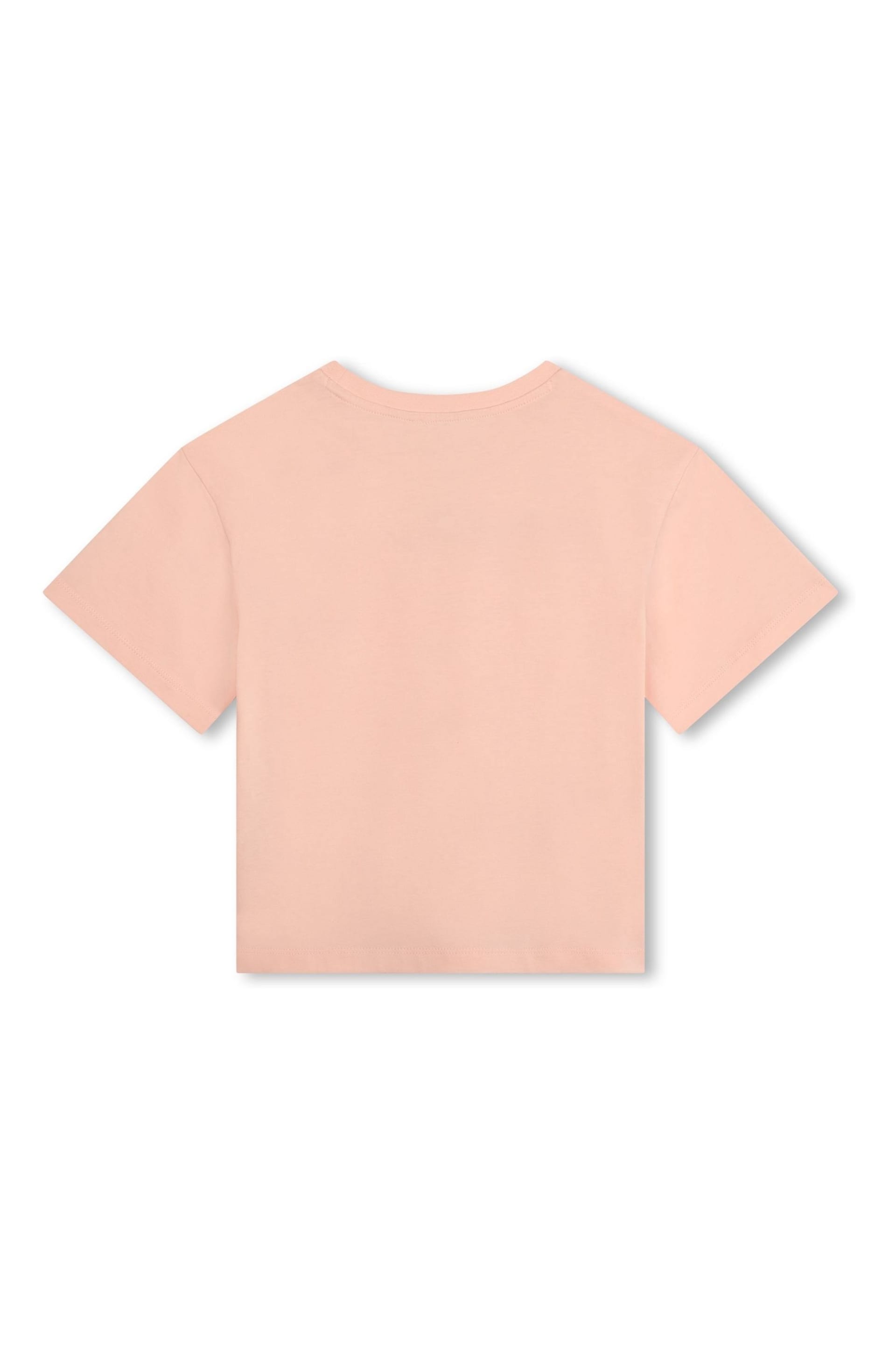 KENZO KIDS Pink Logo Short Sleeve T-Shirt - Image 2 of 2