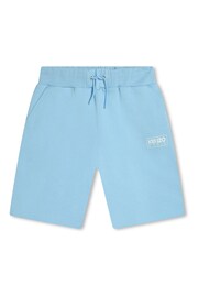KENZO KIDS Blue Logo Jersey Shorts - Image 1 of 2