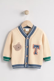 Varsity Bear Cardigan (0mths-2yrs) - Image 1 of 7