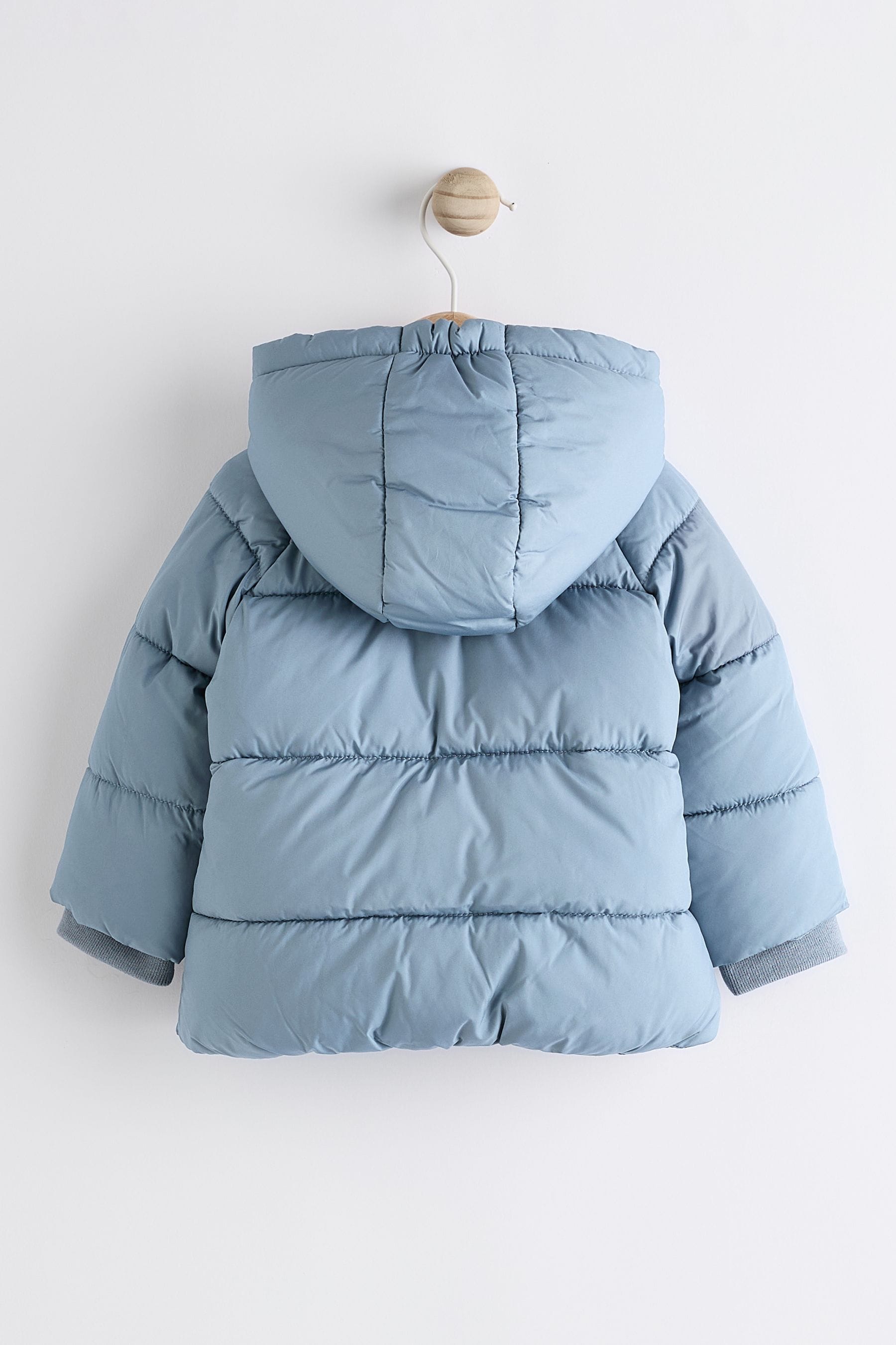 Baby puffer jacket with fur hood discount