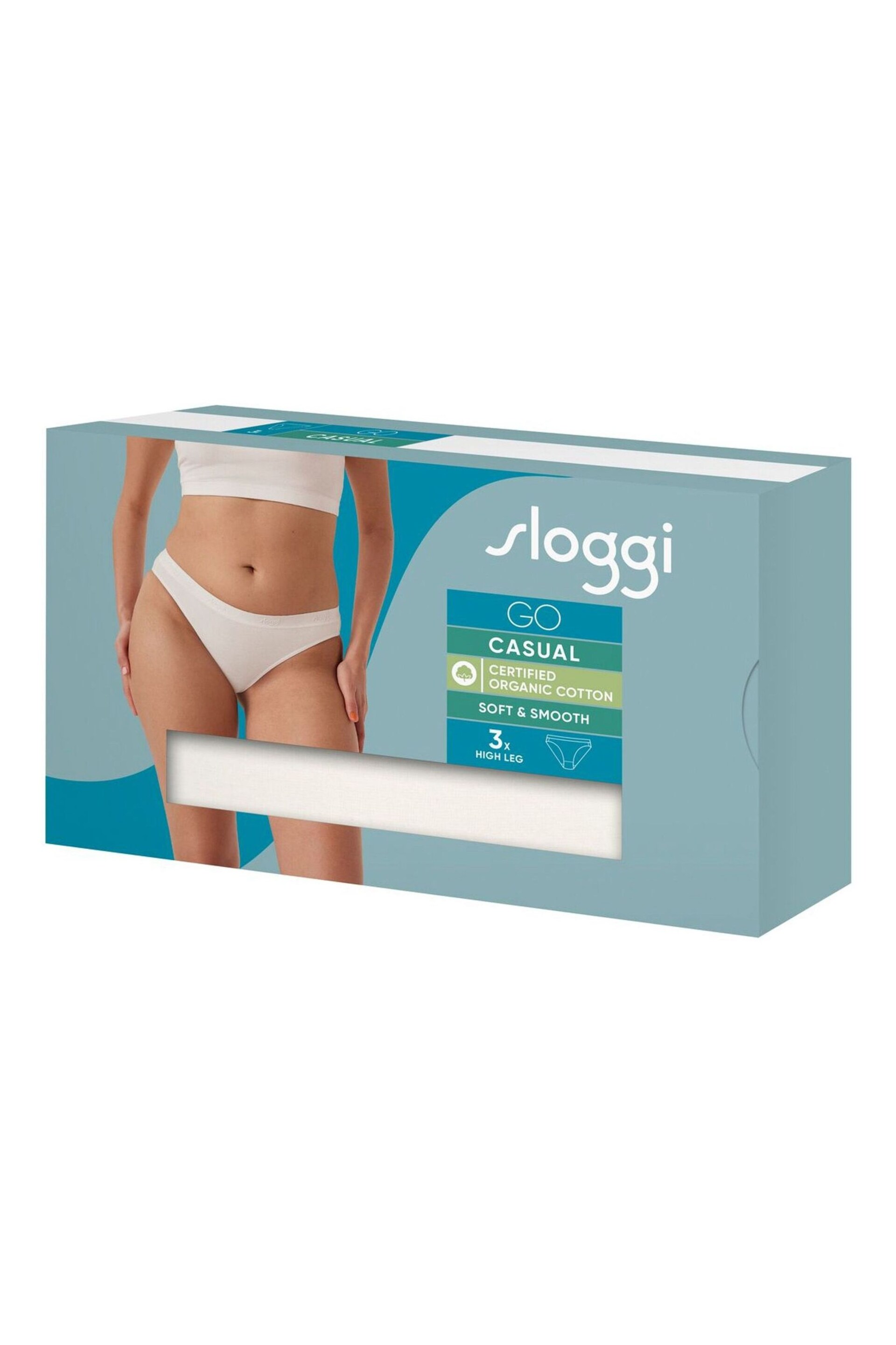 Sloggi GO Casual High Leg Knickers 3PK - Image 6 of 6