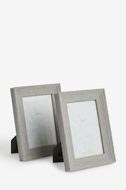 Set of 2 Grey Distressed Wood Effect Photo Frames - Image 6 of 7