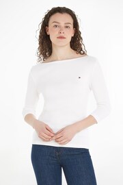 Tommy Hilfiger White Cody Slim Boat-Neck Top - Image 1 of 5