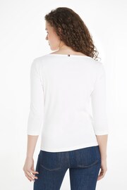 Tommy Hilfiger White Cody Slim Boat-Neck Top - Image 2 of 5