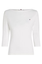 Tommy Hilfiger White Cody Slim Boat-Neck Top - Image 4 of 5