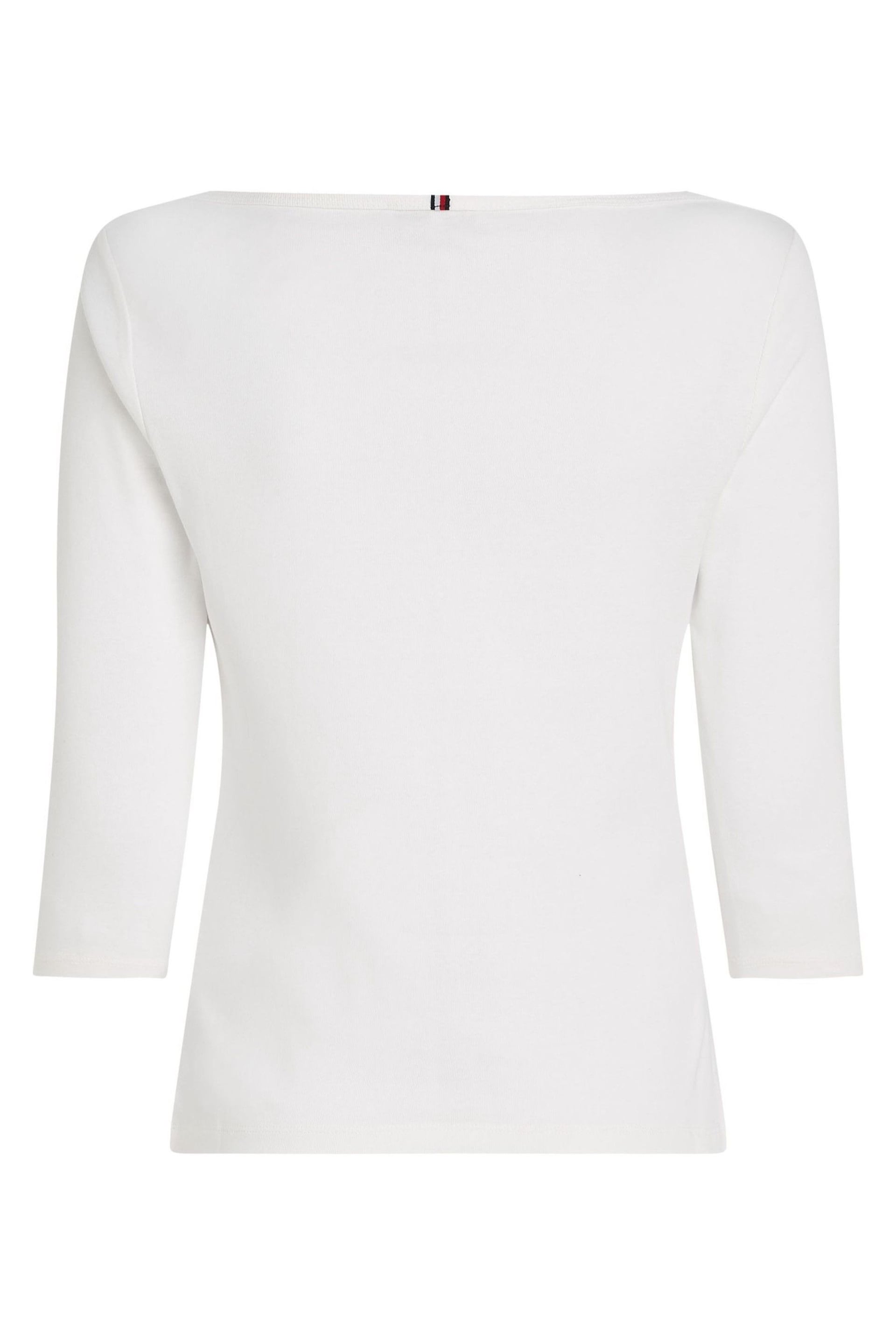Tommy Hilfiger White Cody Slim Boat-Neck Top - Image 5 of 5