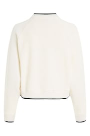 Tommy Hilfiger Cream Texture 1/2 Zip Sweatshirt - Image 6 of 6