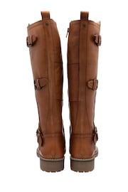 Lotus Brown Heeled Knee High Boots - Image 3 of 4