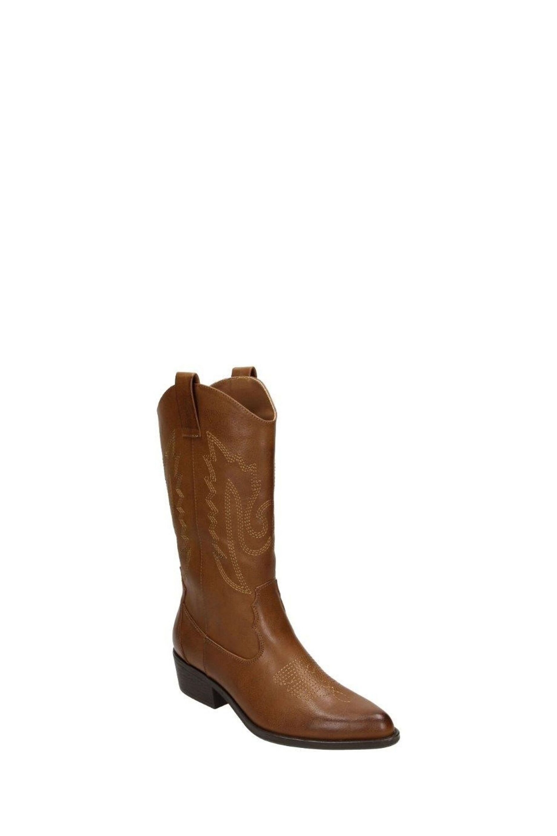 Novo Brown Laci Western Calf Boots - Image 2 of 3