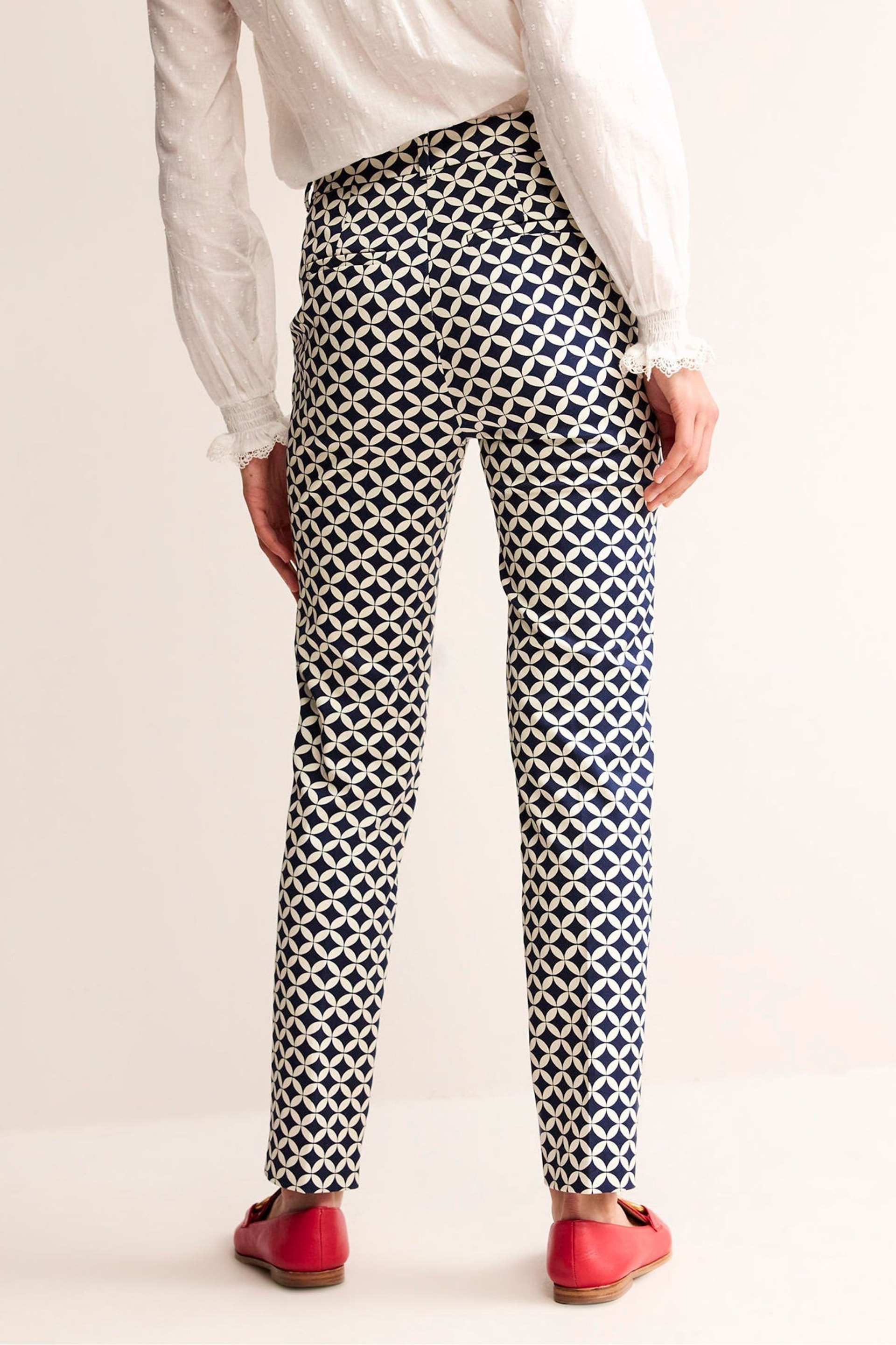 Boden Blue Highgate Printed Trousers - Image 3 of 5